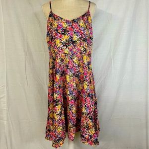 Colorful Midi Spaghetti Strapped Gap Dress